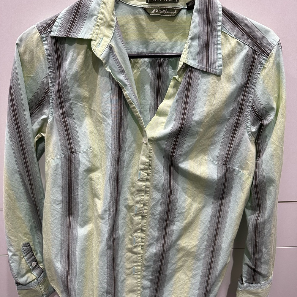 Eddie Bauer Striped Button-Up Shirt